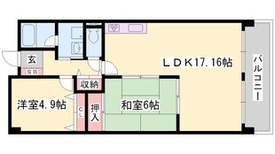 山陽姫路駅 徒歩25分 7階の物件間取画像